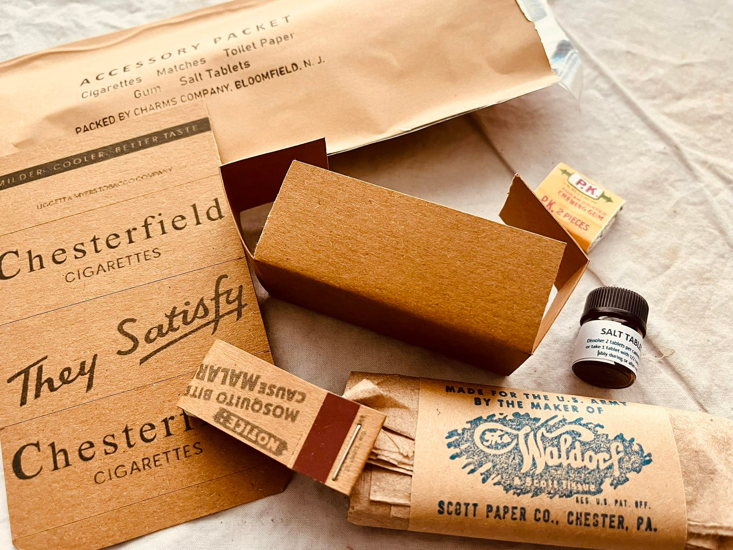 WWII US Army - C Ration - Late War Type - Both B and M Unit Complete and Ready to Eat