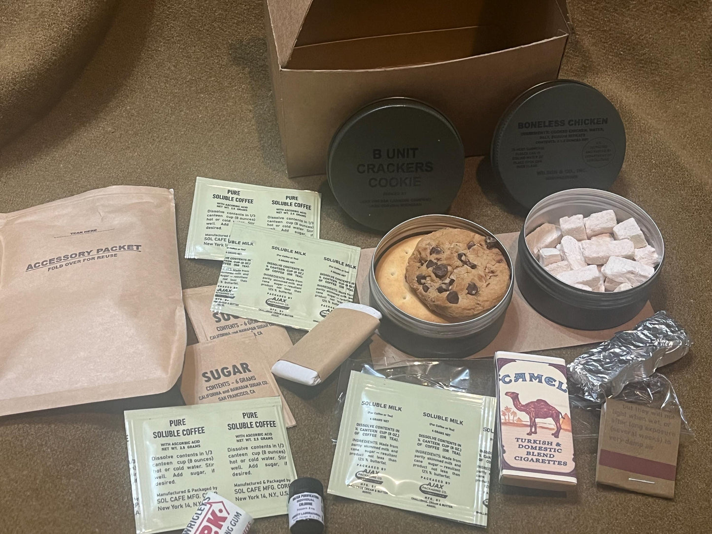 Fully Edible Korean War Food Packet, Individual, Assault