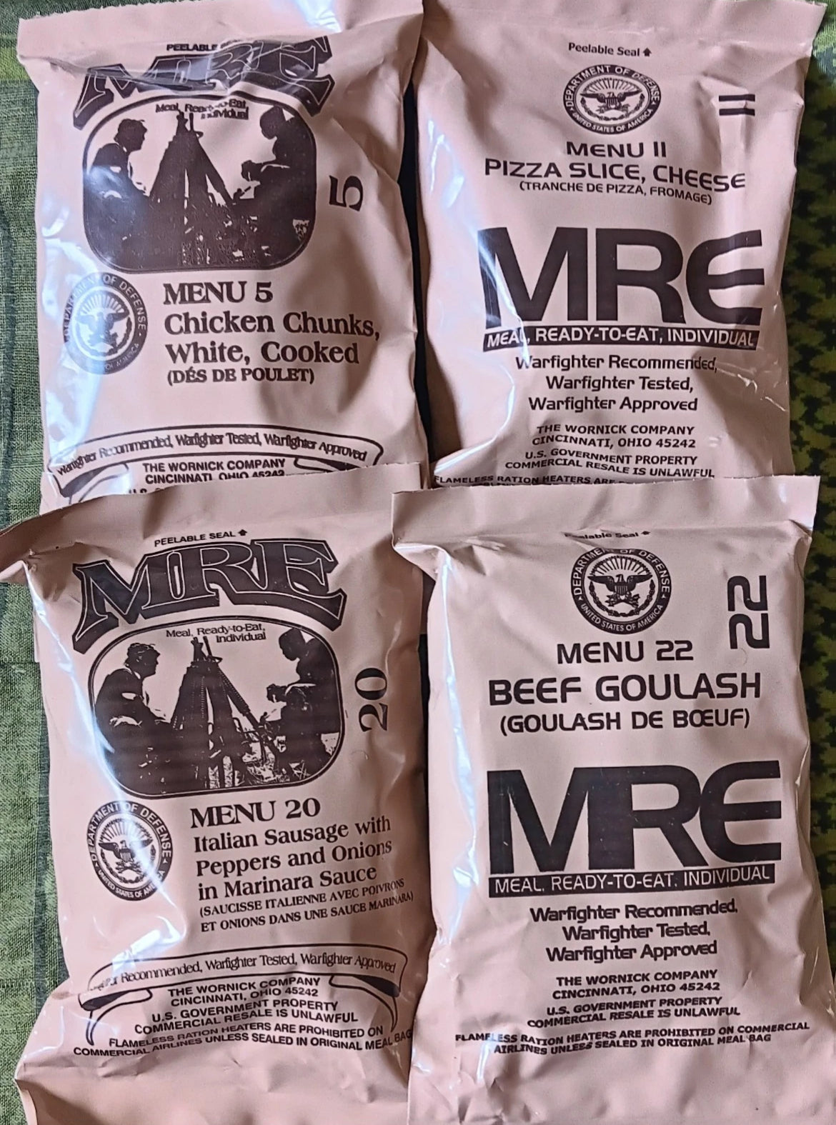 2025 Inspected Real U.S. Army MRE Meal, Ready To Eat