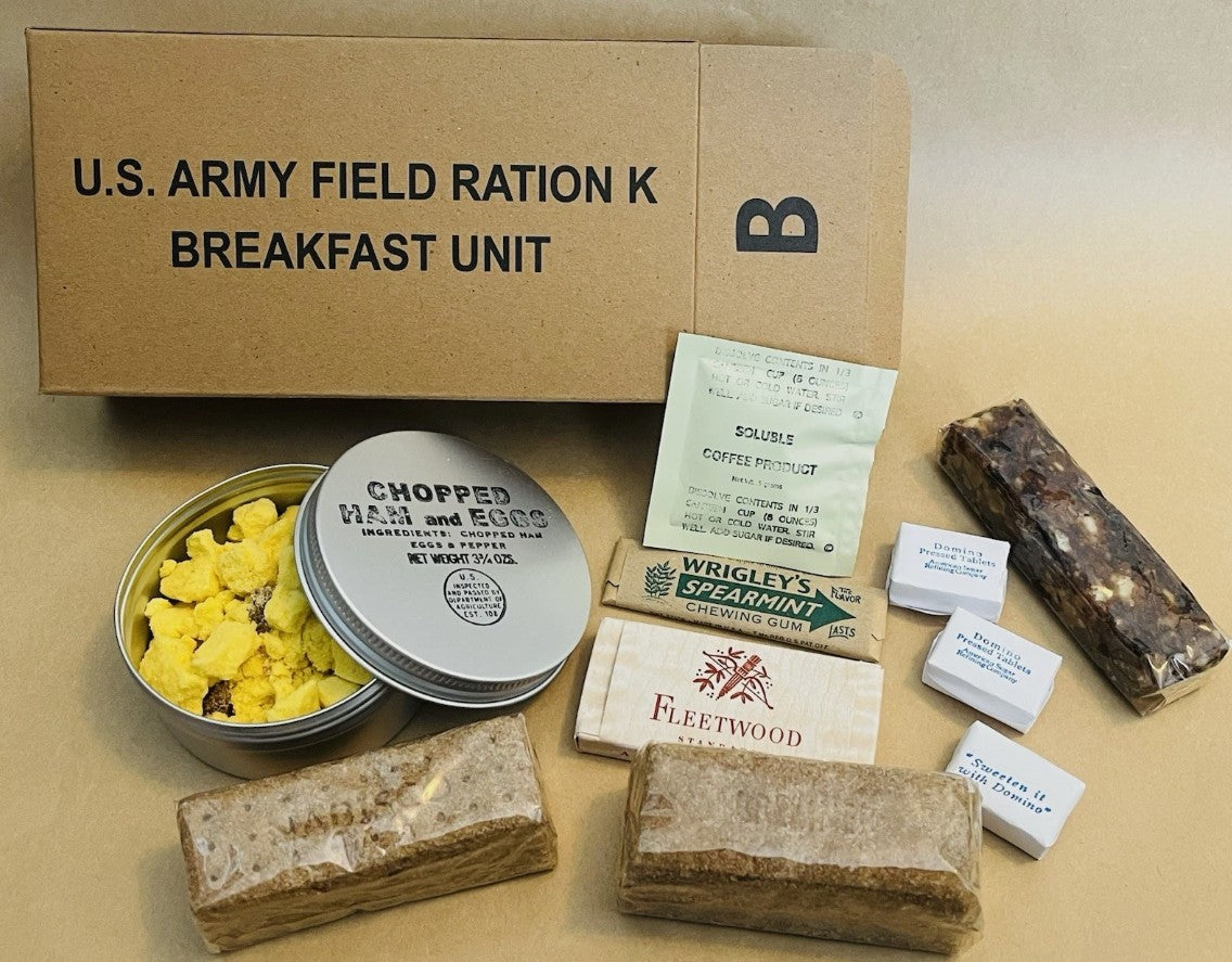WWII US Army - K Ration - Early War Type - Complete and Ready to Eat