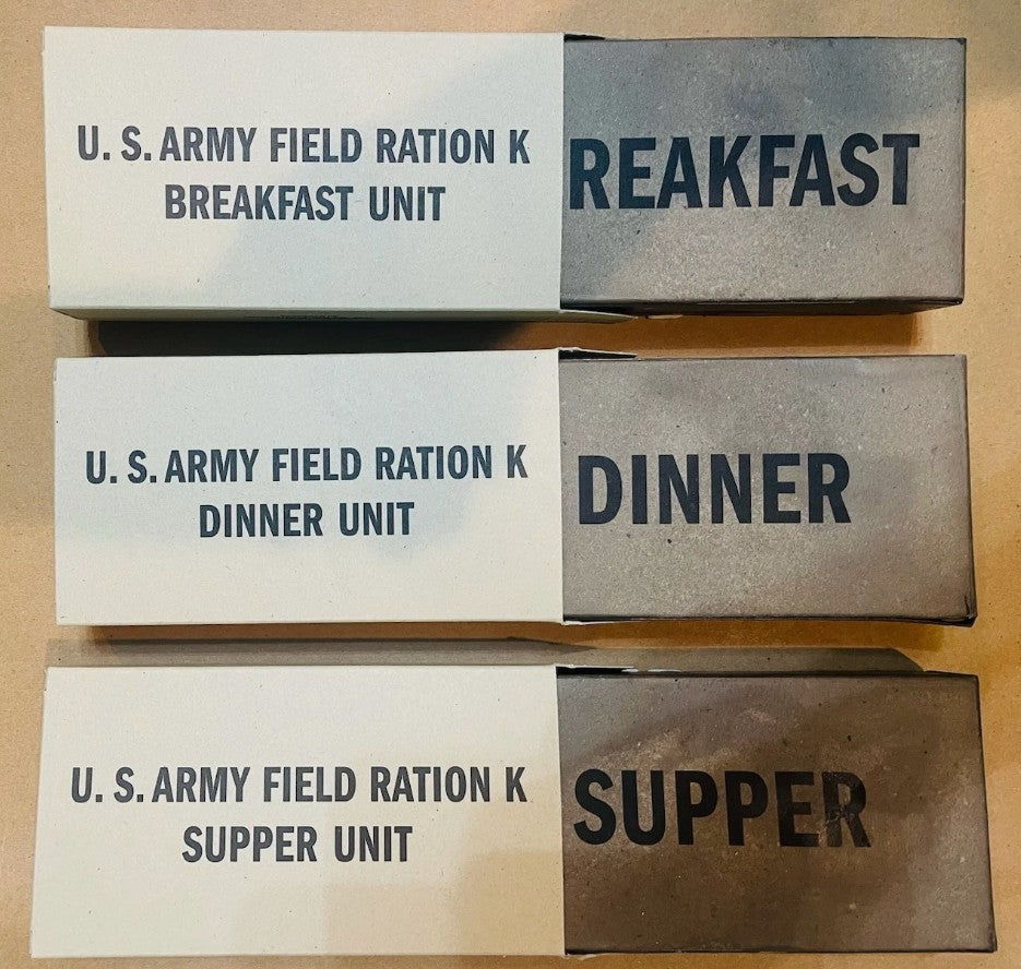 WWII US Army - K Ration - Early War Type - Complete and Ready to Eat