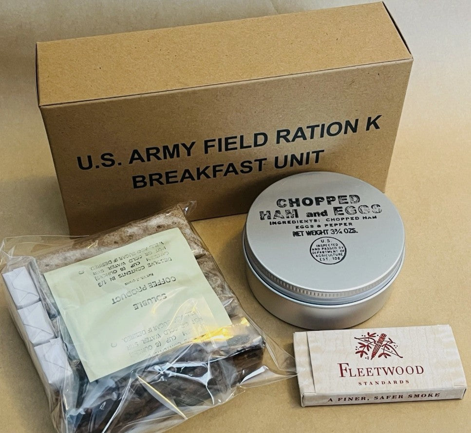 WWII US Army - K Ration - Early War Type - Complete and Ready to Eat