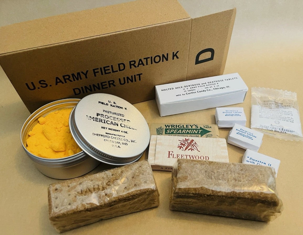 WWII US Army - K Ration - Early War Type - Complete and Ready to Eat