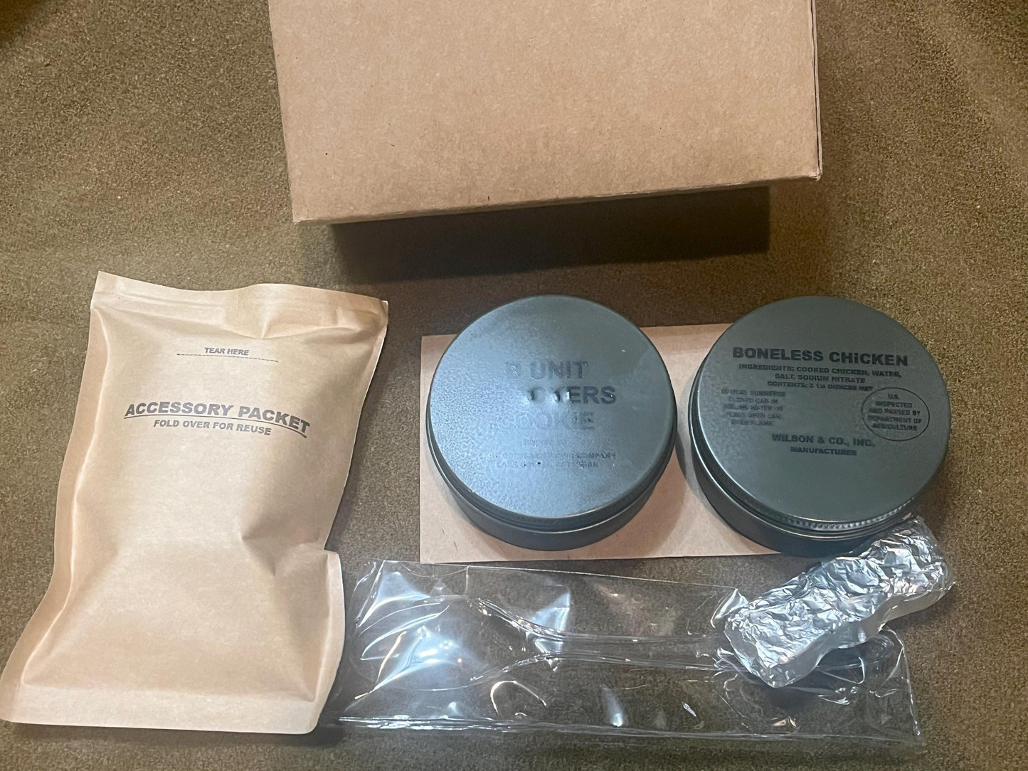 Fully Edible Korean War Food Packet, Individual, Assault