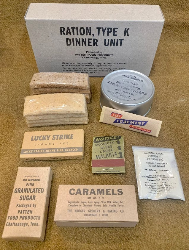 WWII US Army Mid War K Ration and Contents - Complete and Edible – Hero ...