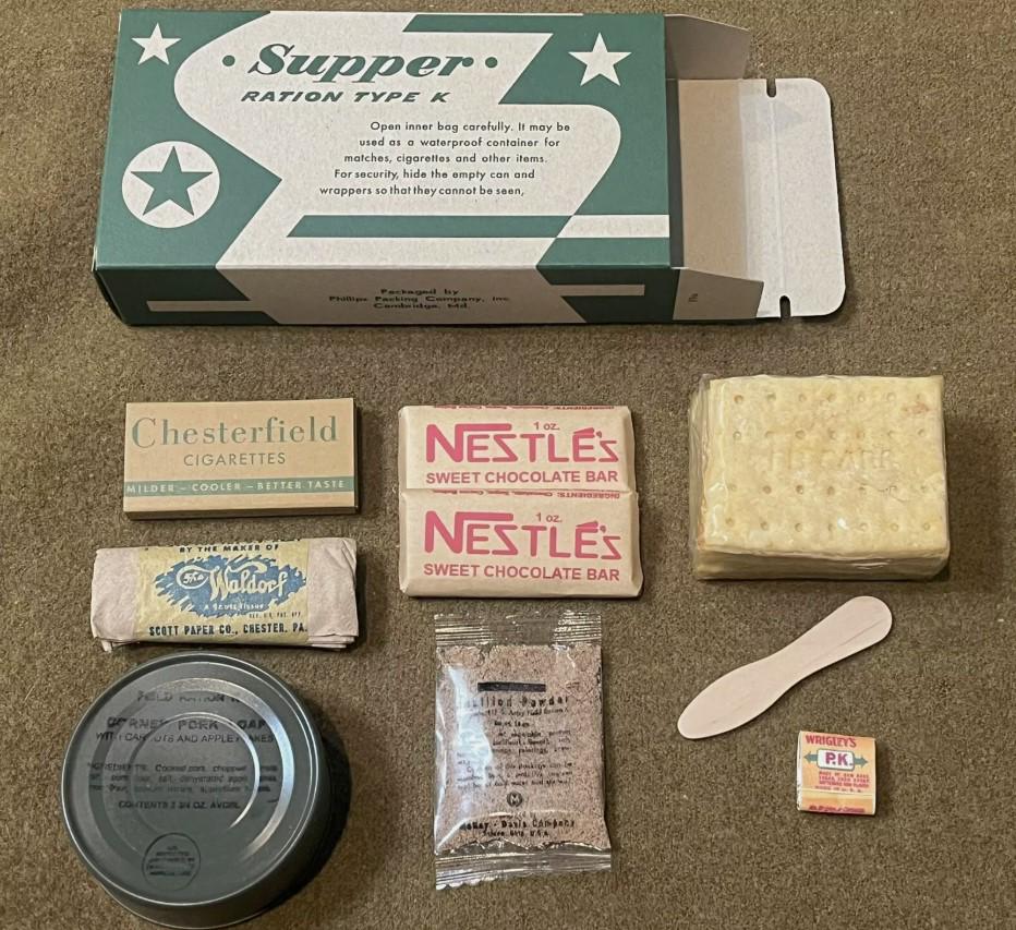 WWII US Army Late War Morale K Ration and Edible Contents – Hero Rations