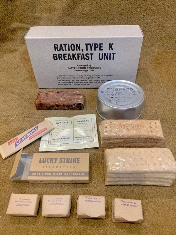 Military Ration Names WWII US Army Mid War K Ration and Contents - Complete and Edible – Hero ...