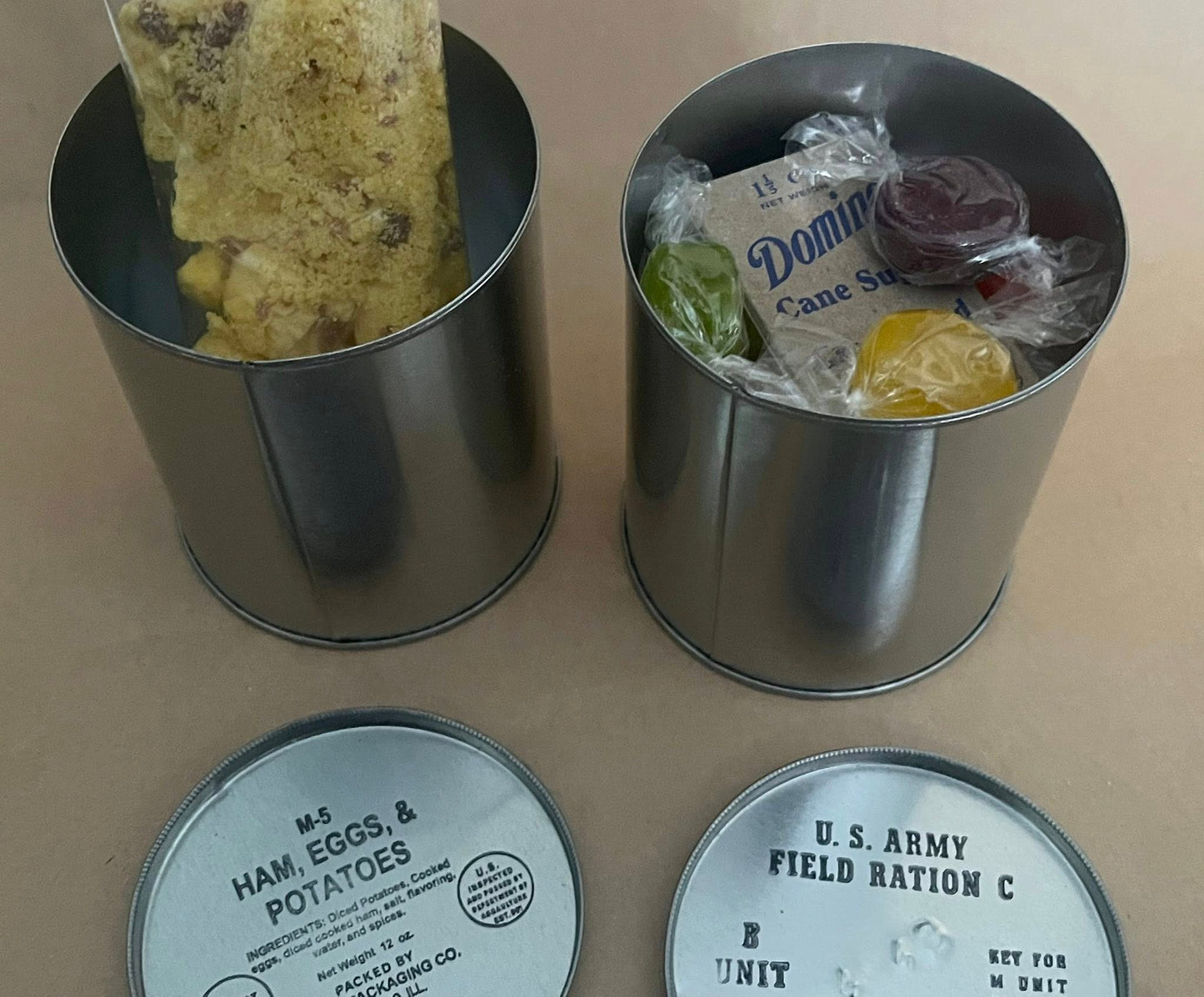 WWII US Army Early War C Ration Reusable B Units and M Units