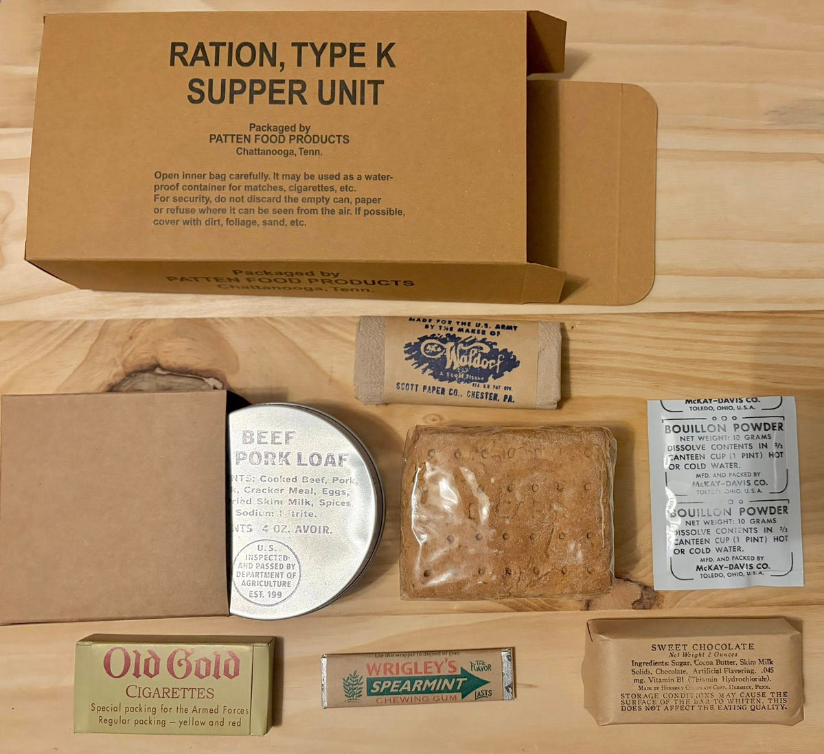 Food Ration Types WWII US Army - K Ration - Mid War Type - Complete and Ready to Eat ...