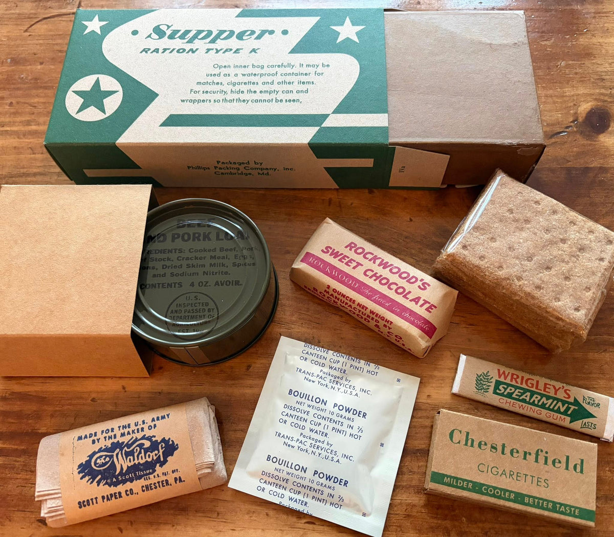 WWII U.S. Army Late War (Morale) K Ration (Fall 1944-1945)