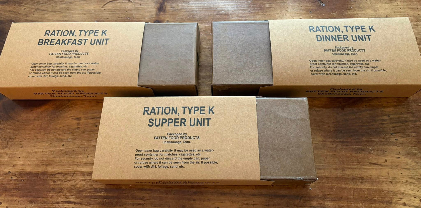 WWII US Army K Ration Mid War Type (Mid 1943-1945)
