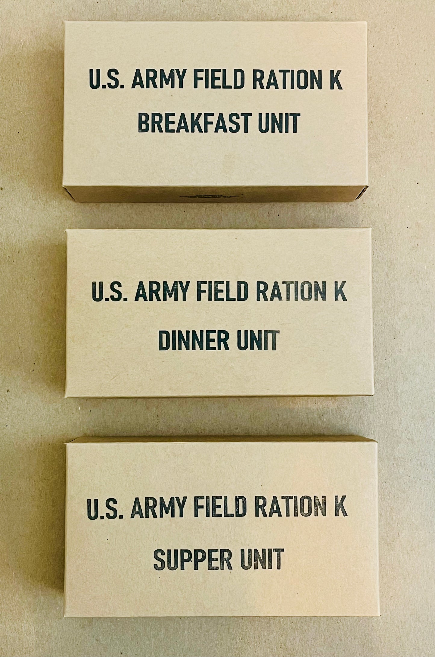 WWII US Army - K Ration - Early War Type -  Complete and Ready to Eat