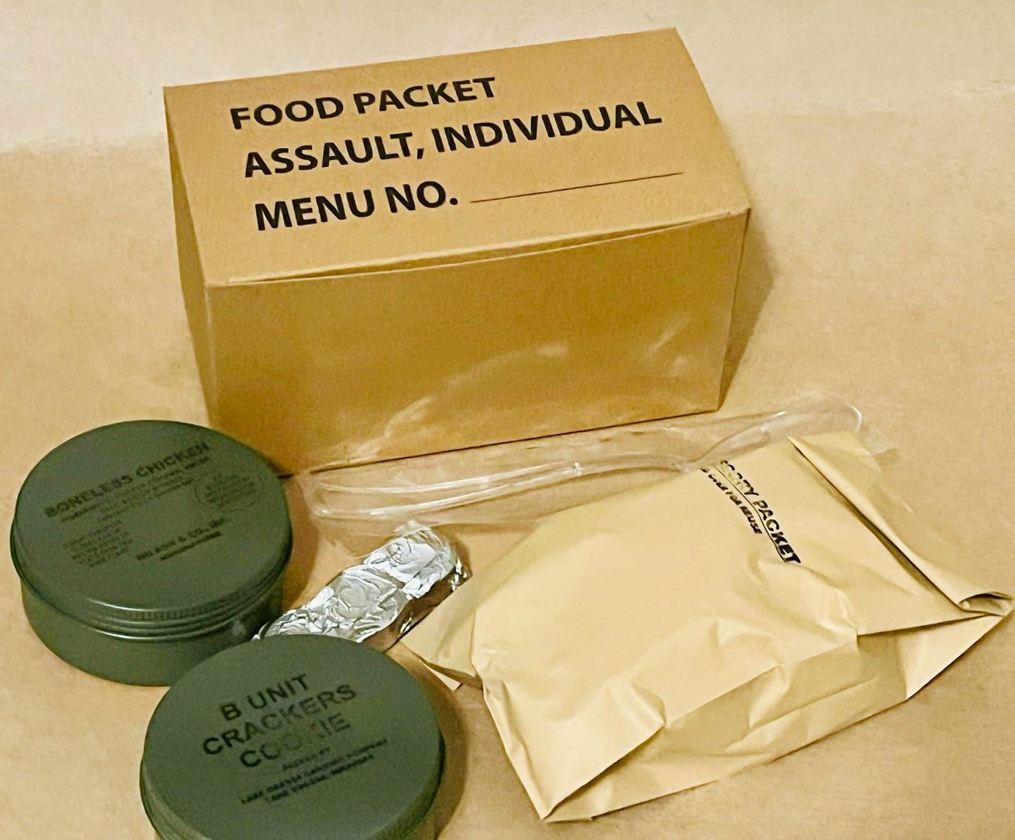 Korean War US Army - Food Packet, Individual, Assault -  Complete and Ready to Eat