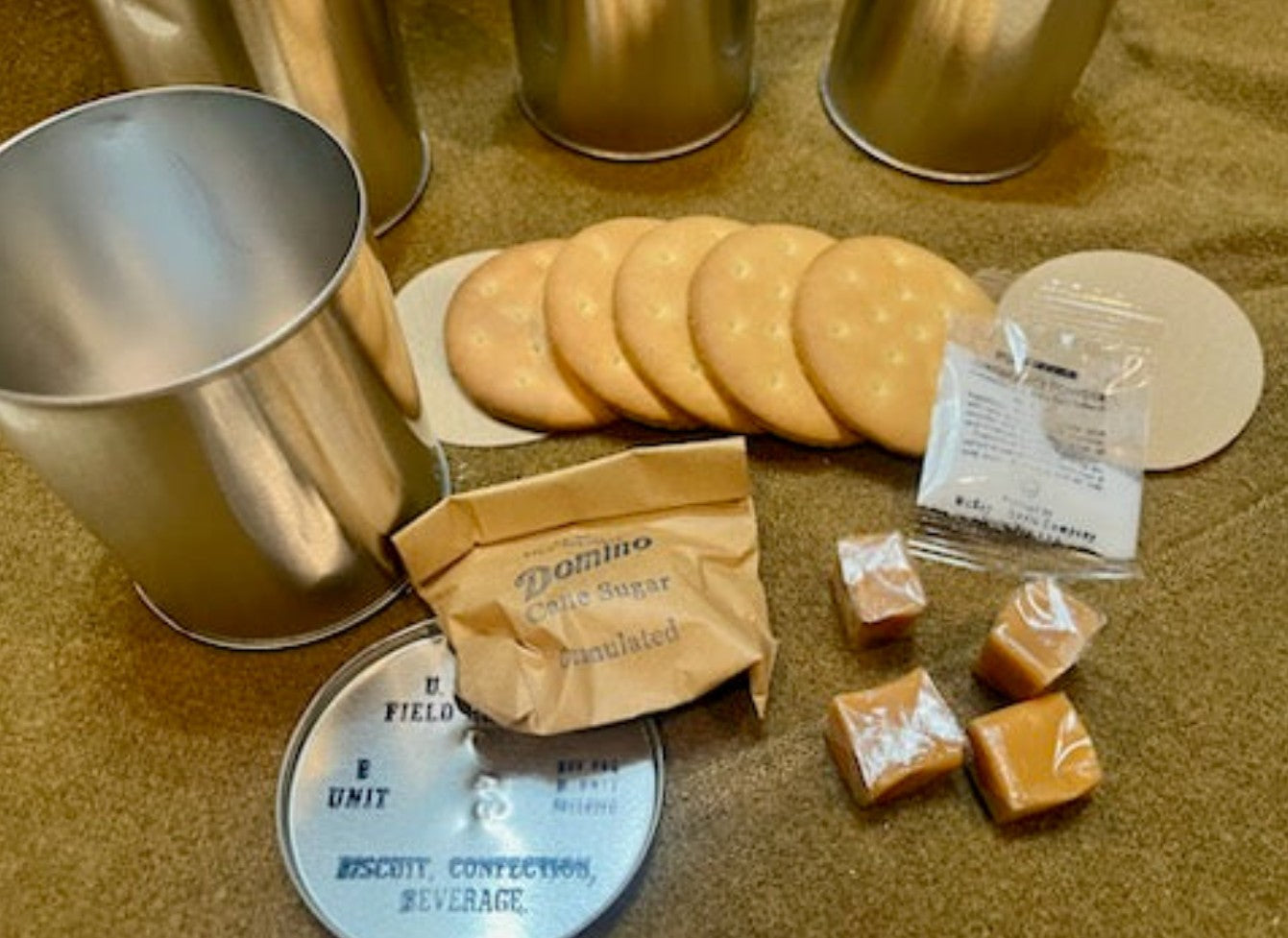 WWII U.S. Army C Ration Individual and Replacement Items