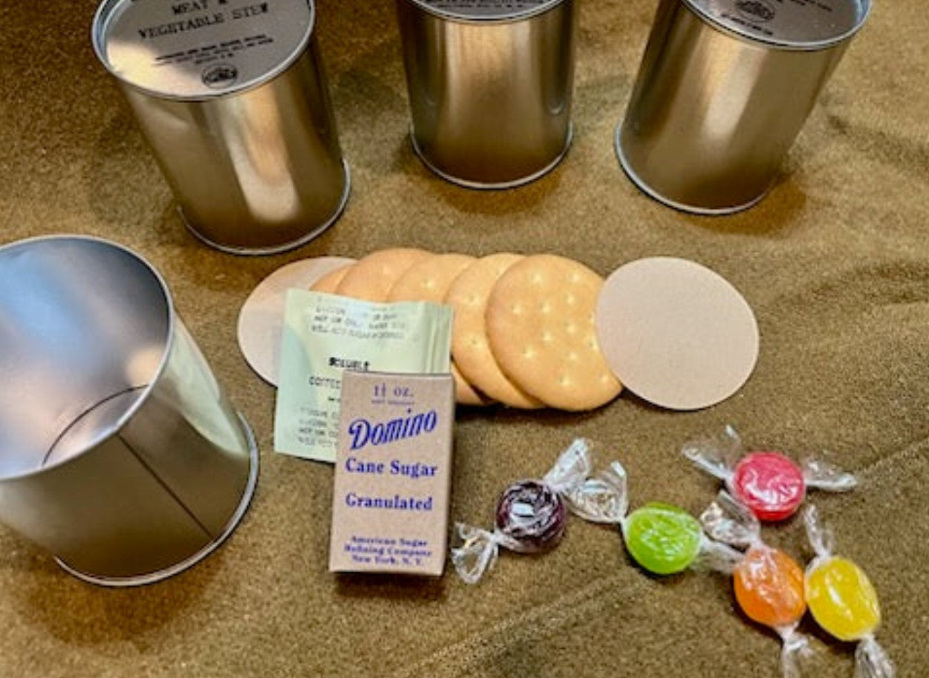 WWII U.S. Army C Ration Individual and Replacement Items