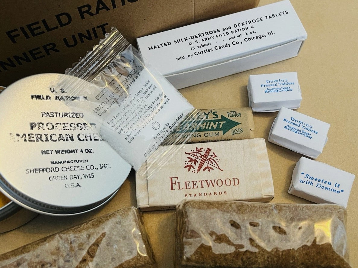 WWII US Army - K Ration - Early War Type -  Complete and Ready to Eat