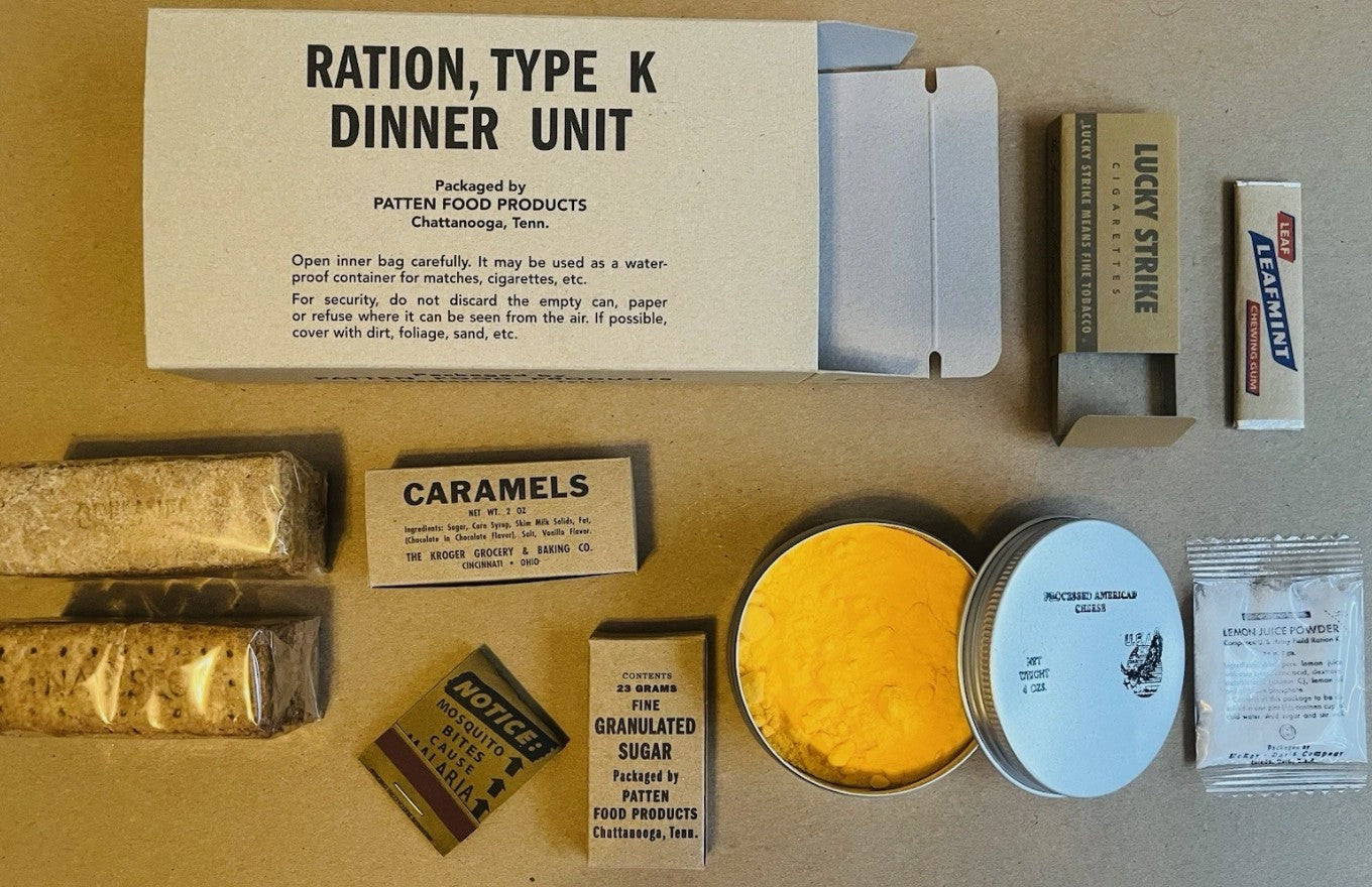 WWII US Army Mid War K Ration and Contents - Complete and Edible