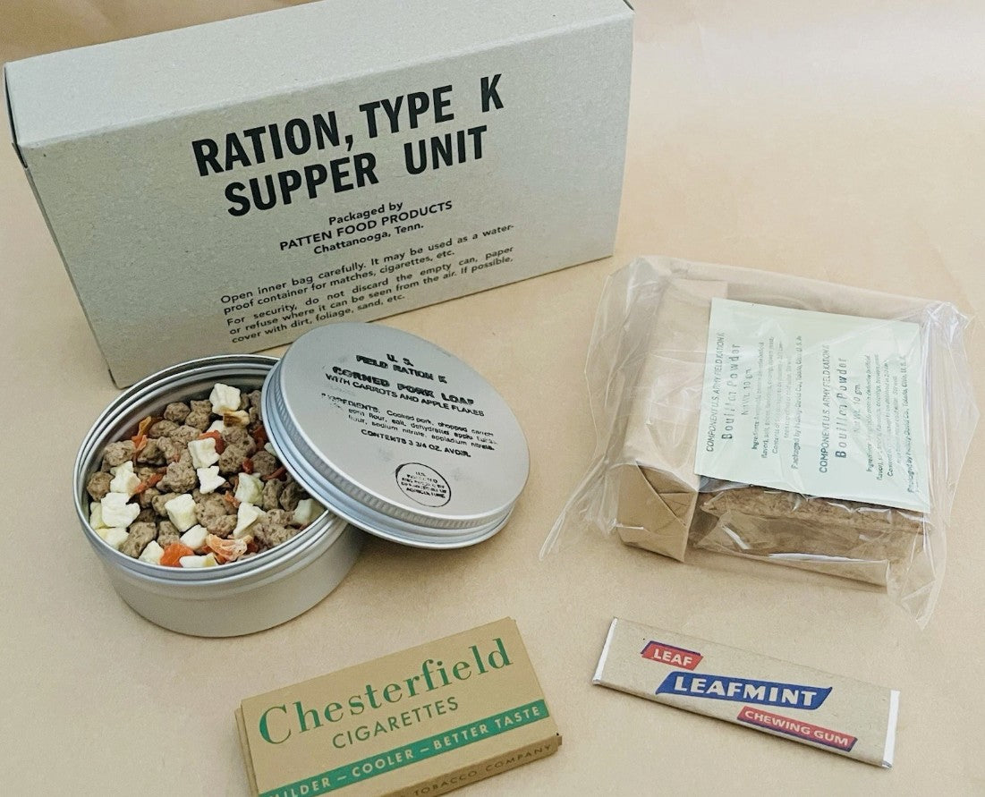 WWII US Army Mid War K Ration and Contents - Complete and Edible
