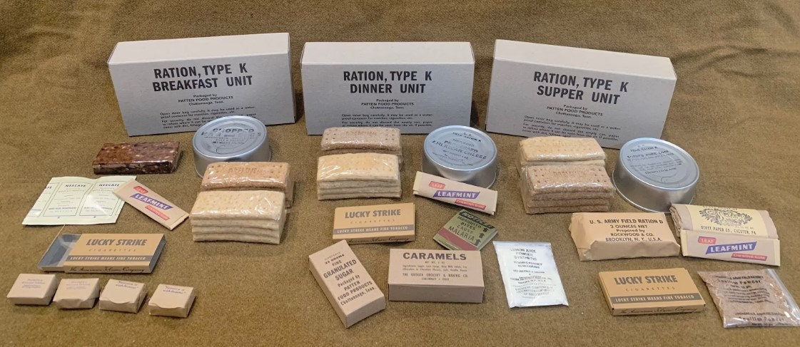 WWII US Army Mid War K Ration and Contents - Complete and Edible – Hero ...