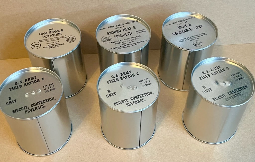 WWII US Army Early War C Ration Reusable B Units and M Units