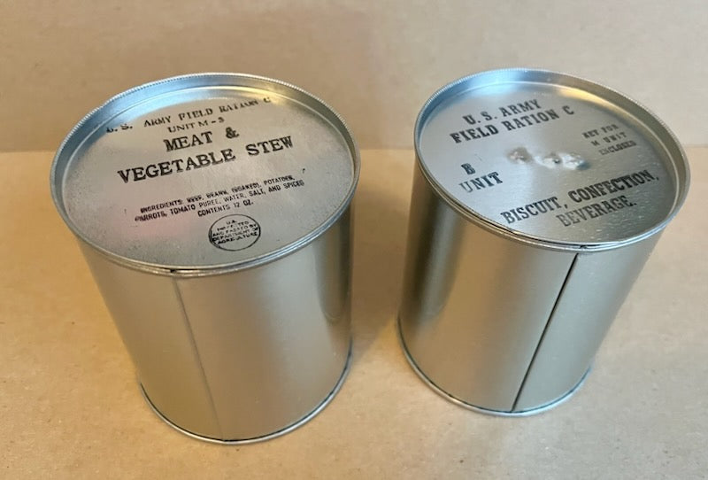 WWII US Army Early War C Ration Reusable B Units and M Units