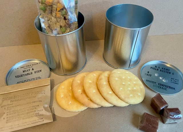 WWII US Army Early War C Ration Reusable B Units and M Units