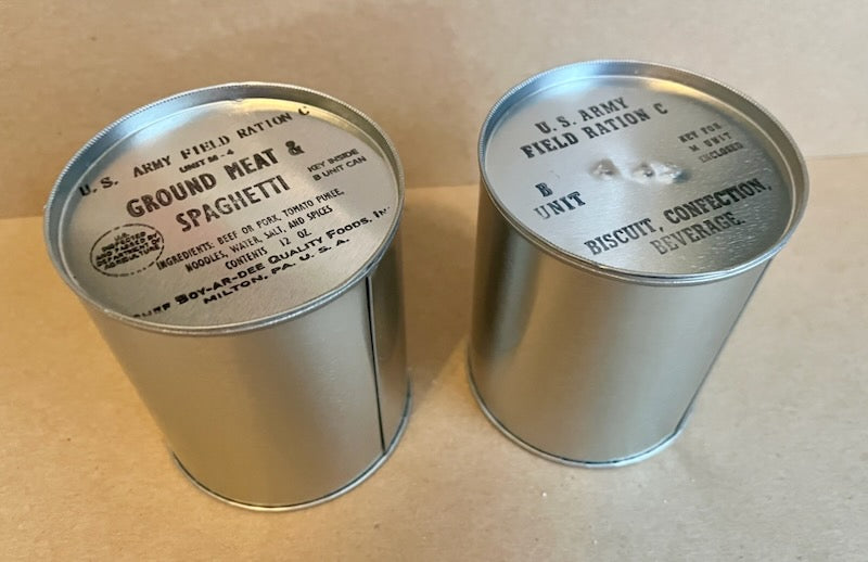 WWII US Army Early War C Ration Reusable B Units and M Units