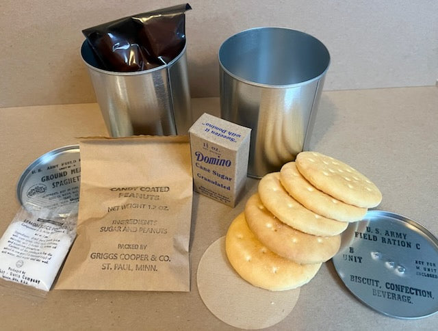 WWII US Army Early War C Ration Reusable B Units and M Units